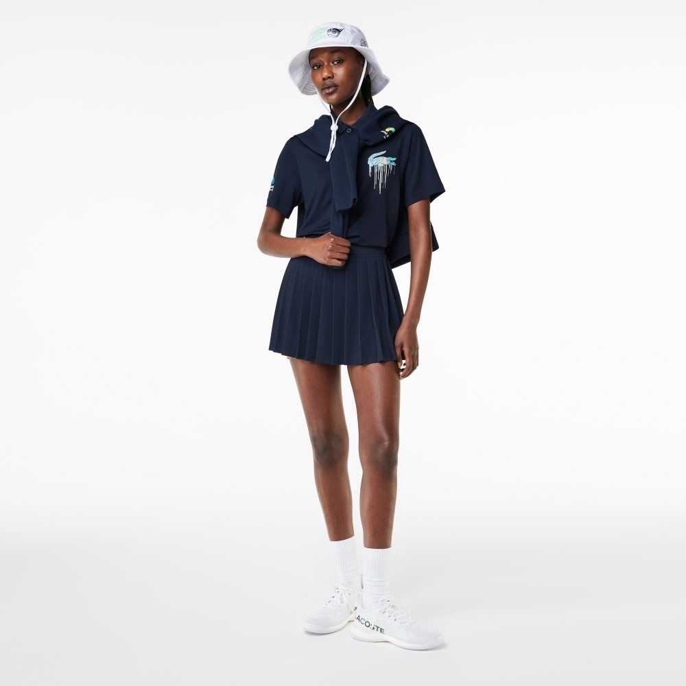 Blue Lacoste Sport Miami Open Edition Polo | OLPKFQ-865