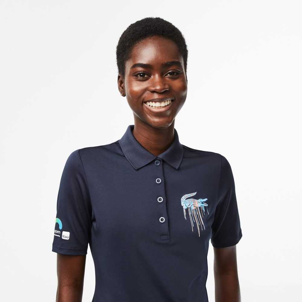 Blue Lacoste Sport Miami Open Edition Polo | WHGUPC-562