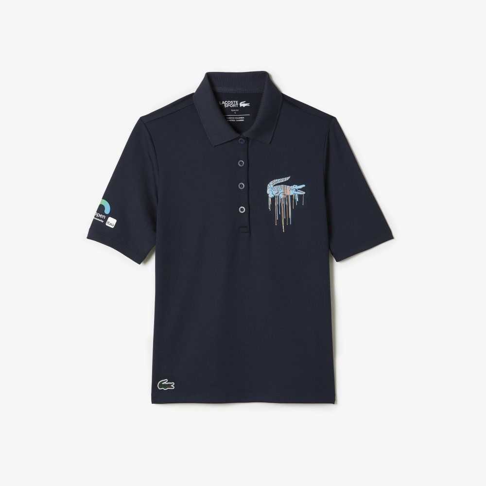 Blue Lacoste Sport Miami Open Edition Polo | WHGUPC-562