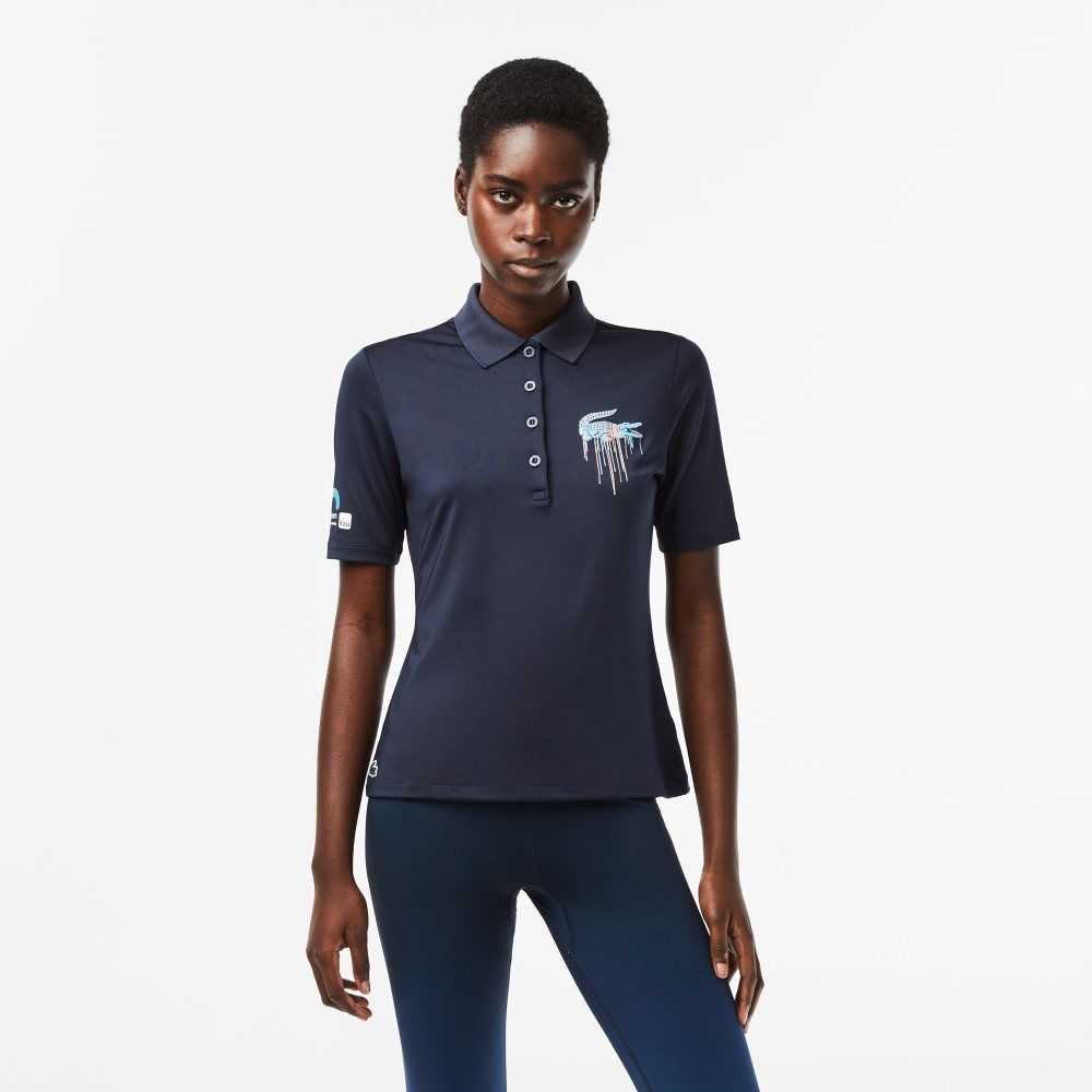 Blue Lacoste Sport Miami Open Edition Polo | WHGUPC-562