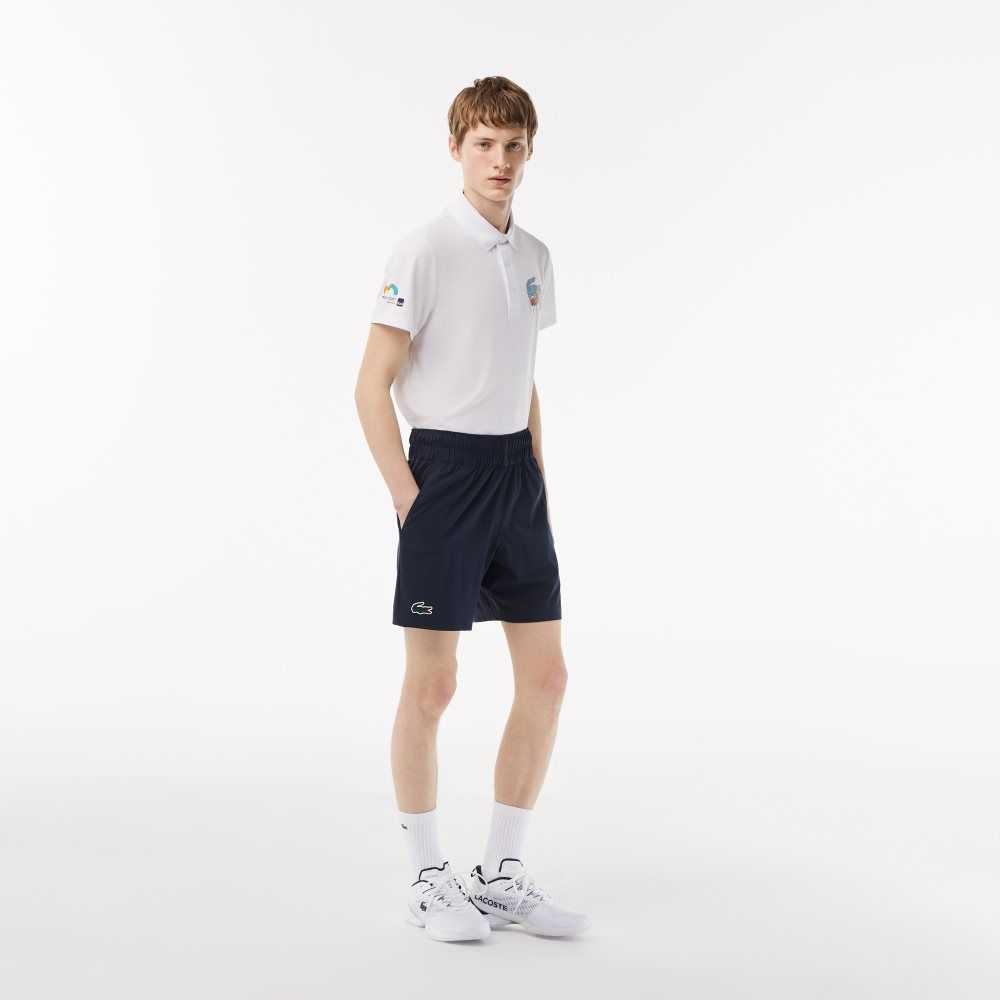 Blue Lacoste Sport Miami Open Edition Shorts | LERGJP-195