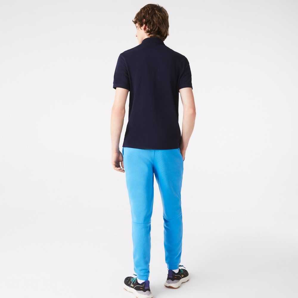 Blue Lacoste Tapered Fit Fleece Trackpants | CFNXUK-421