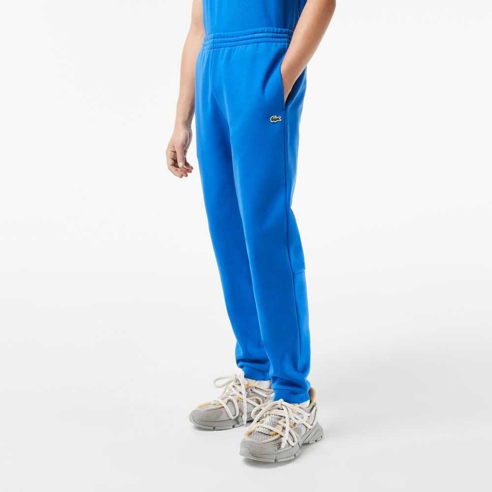 Blue Lacoste Tapered Fit Fleece Trackpants | TXYIZG-362