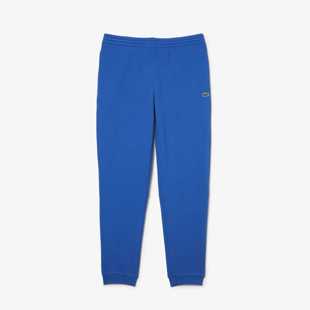 Blue Lacoste Tapered Fit Fleece Trackpants | TXYIZG-362