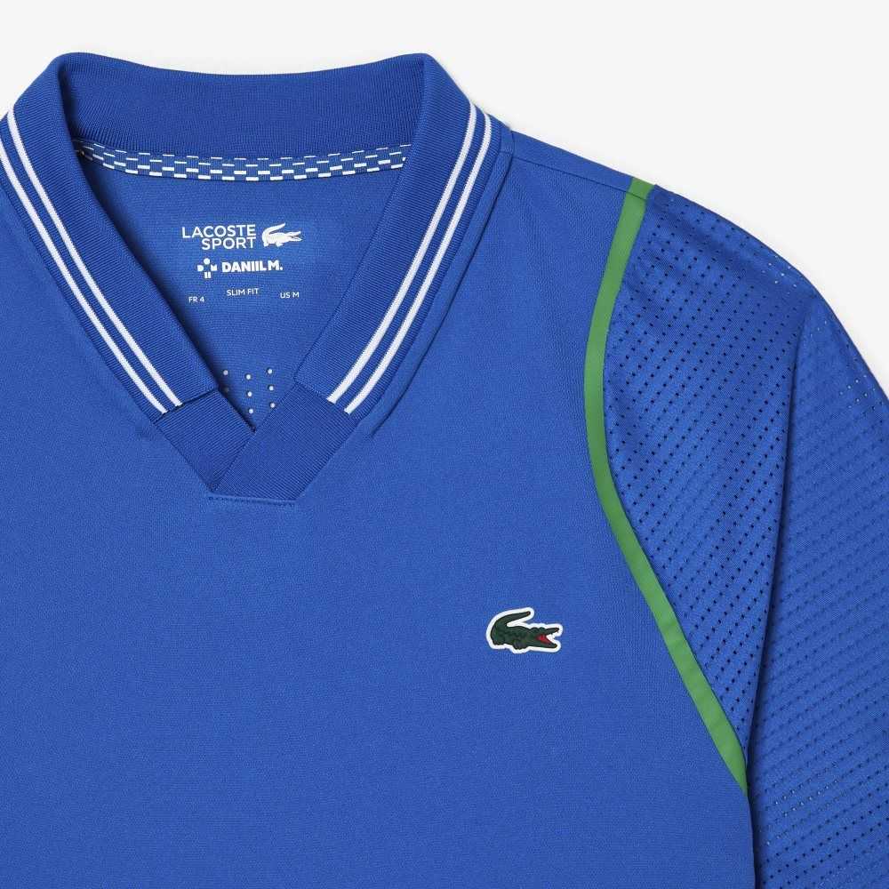 Blue Lacoste Tennis x Daniil Medvedev Polo | DVINAU-489