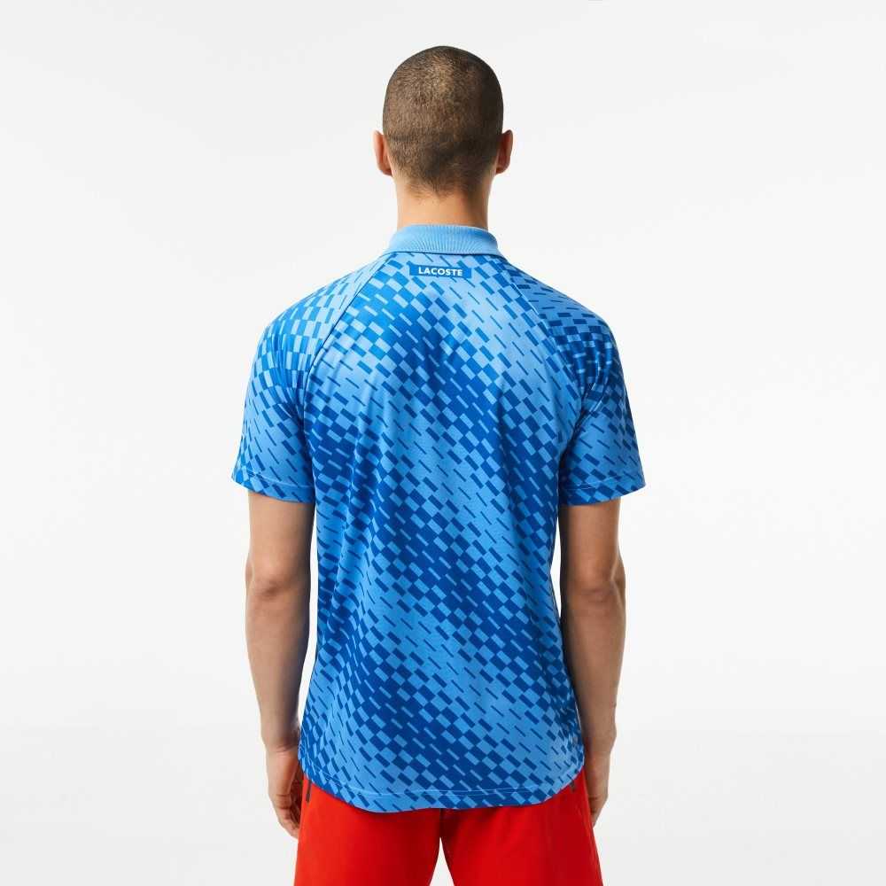 Blue Lacoste Tennis x Novak Djokovic Fan Version Polo | IOUART-128