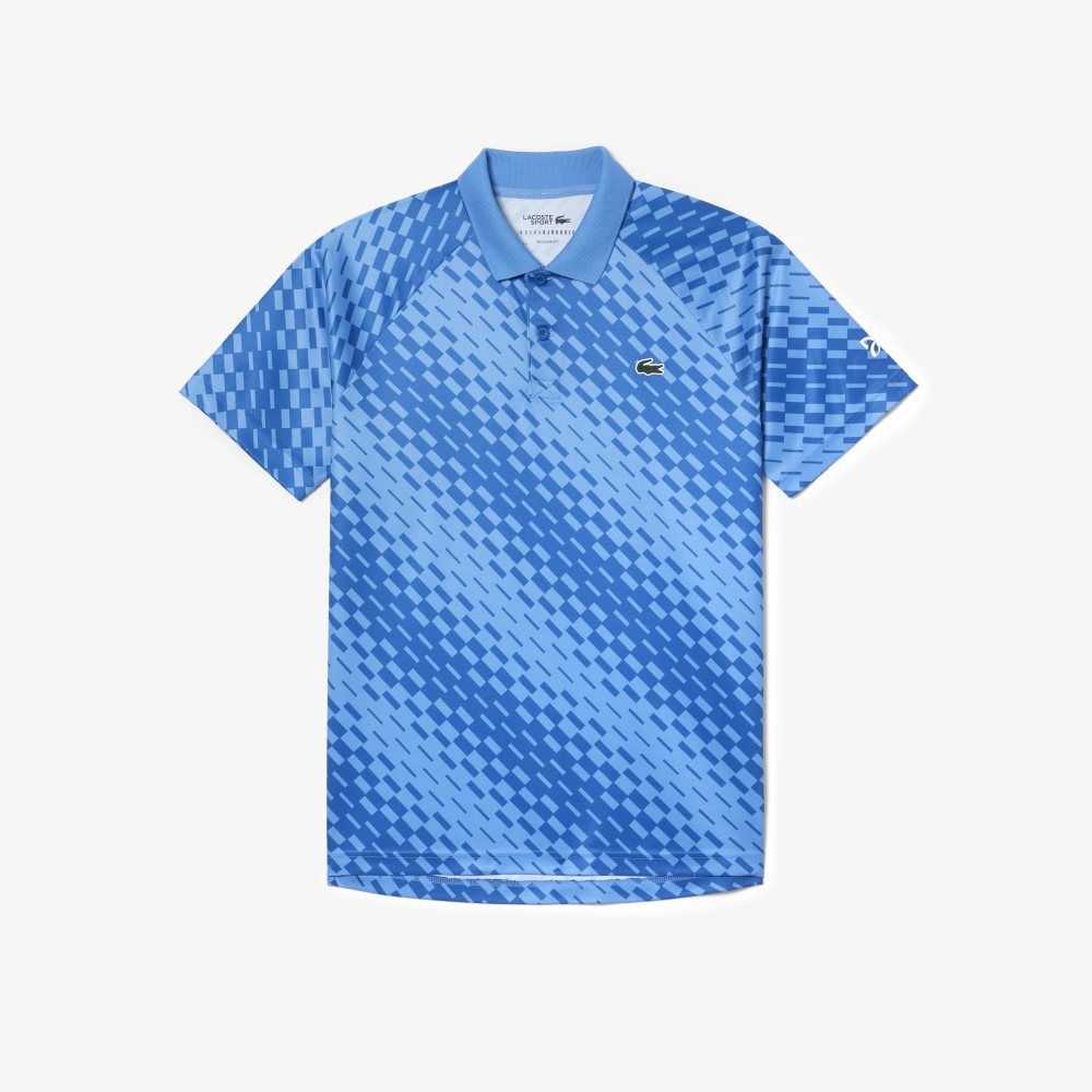 Blue Lacoste Tennis x Novak Djokovic Fan Version Polo | IOUART-128