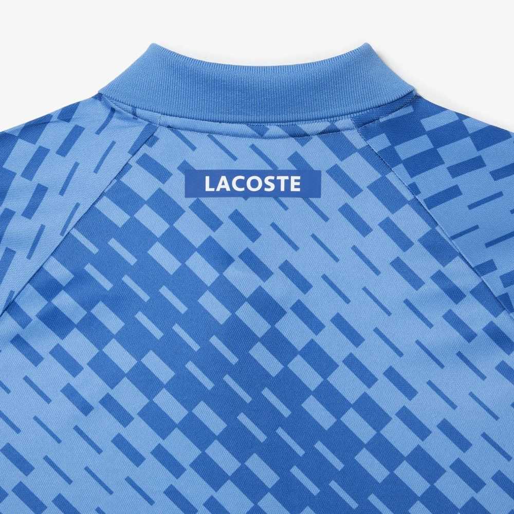 Blue Lacoste Tennis x Novak Djokovic Fan Version Polo | IOUART-128