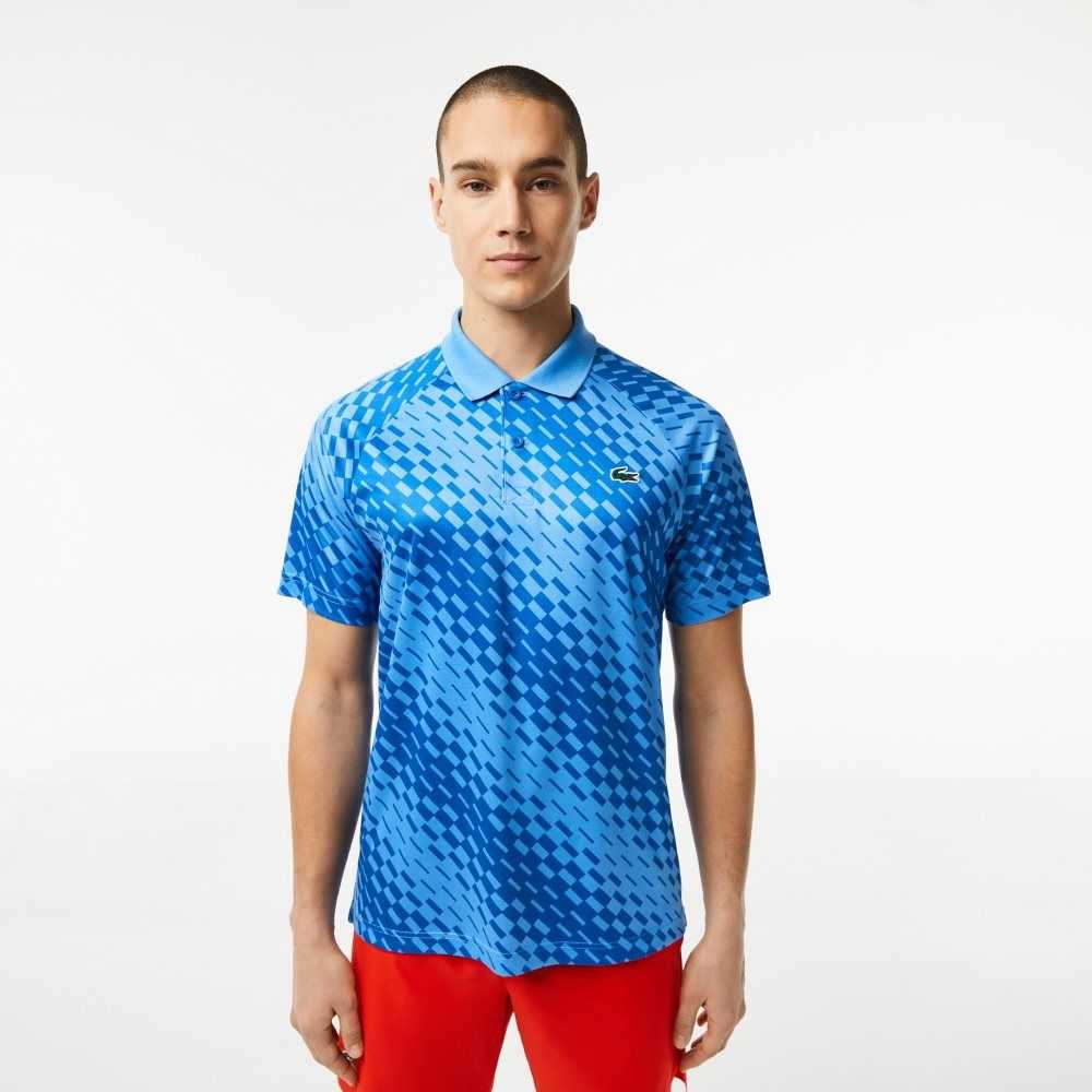 Blue Lacoste Tennis x Novak Djokovic Fan Version Polo | IOUART-128