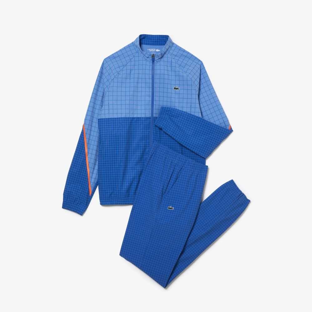 Blue Lacoste Tennis x Novak Djokovic Jogger Set | WLQIEG-987