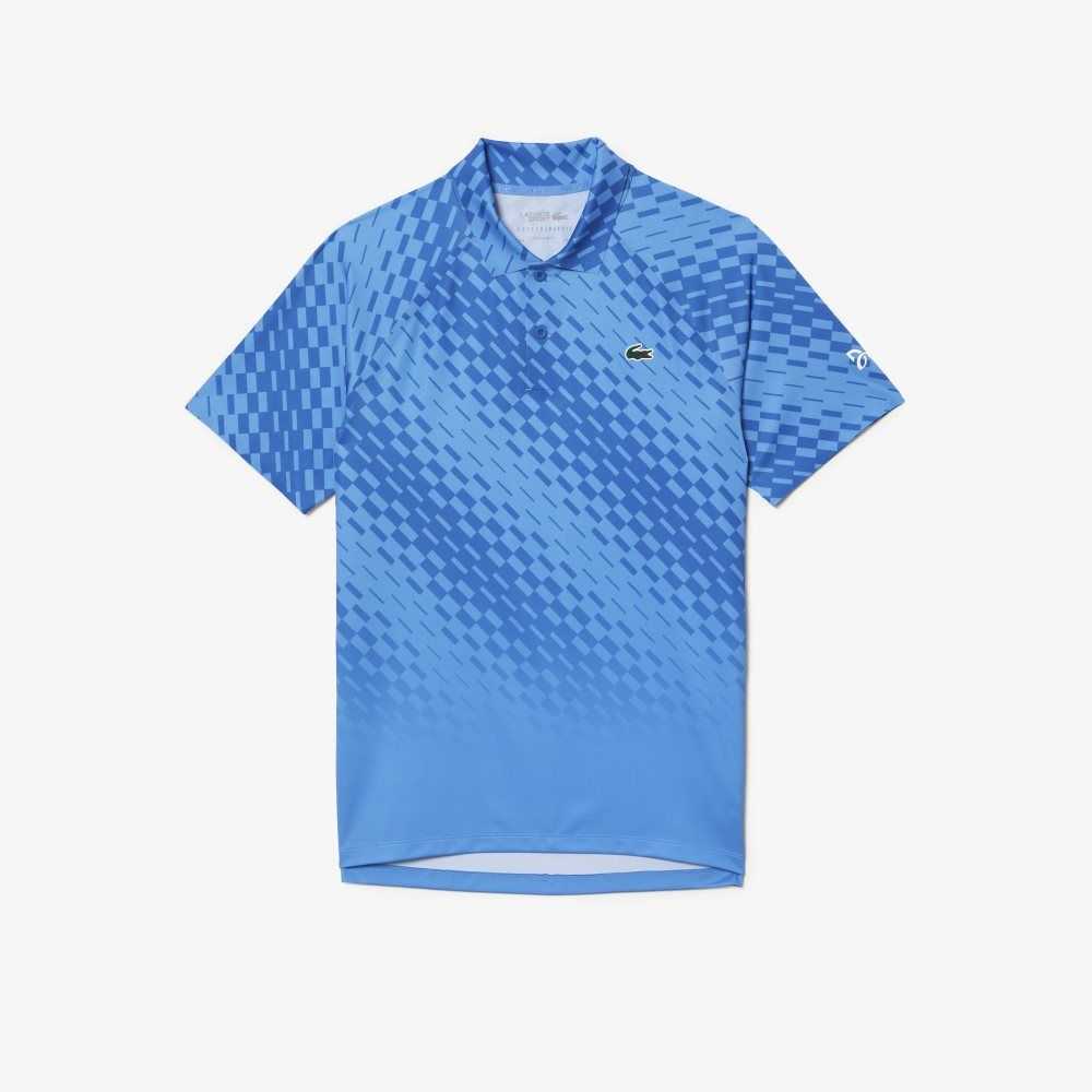 Blue Lacoste Tennis x Novak Djokovic Player Version Polo | SOZBGQ-136