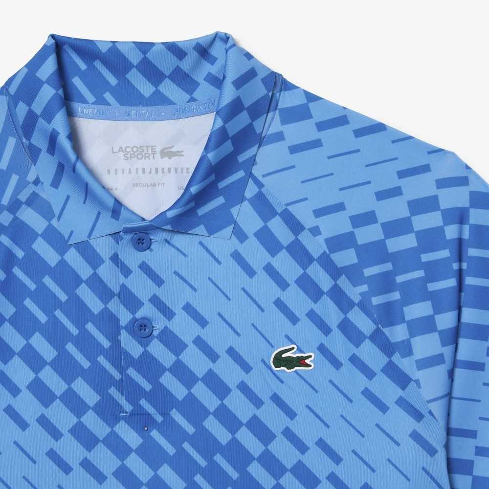 Blue Lacoste Tennis x Novak Djokovic Player Version Polo | SOZBGQ-136