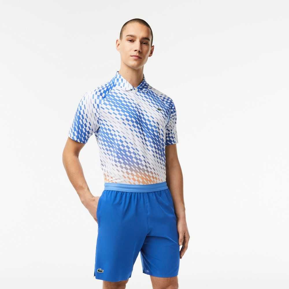 Blue Lacoste Tennis x Novak Djokovic Shorts | ZWYXDJ-347