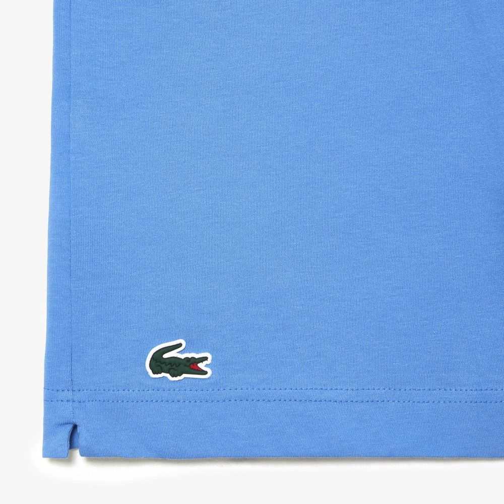 Blue Lacoste Tennis x Novak Djokovic T-Shirt | VSMBCN-937