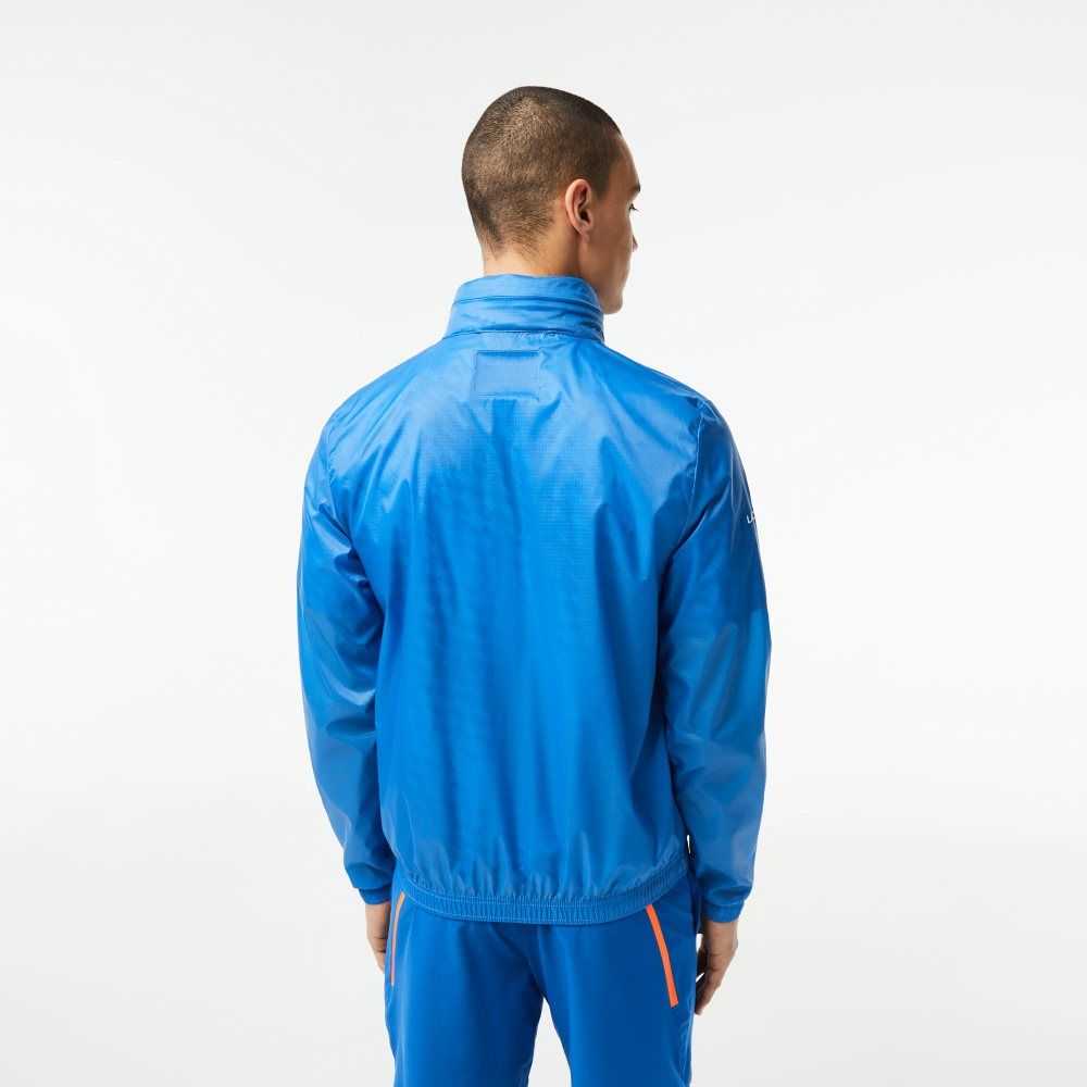 Blue Lacoste Tennis x Novak Djokovic Zip Jacket | FCMANJ-869