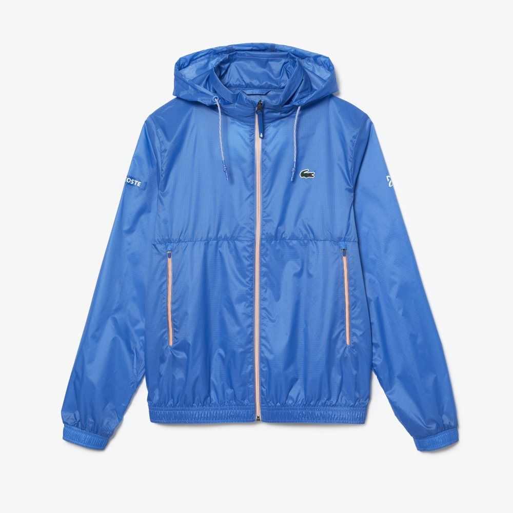 Blue Lacoste Tennis x Novak Djokovic Zip Jacket | FCMANJ-869