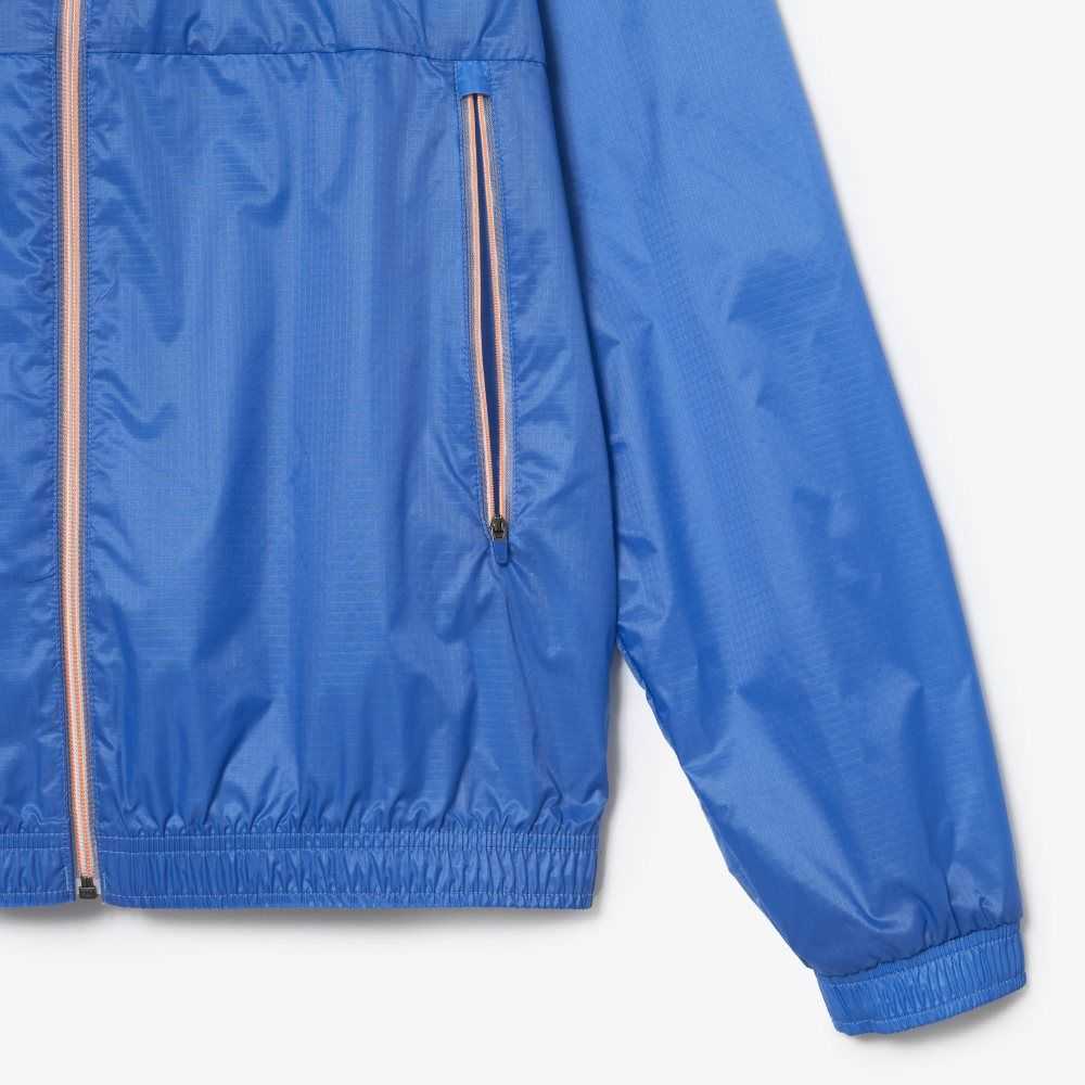 Blue Lacoste Tennis x Novak Djokovic Zip Jacket | FCMANJ-869