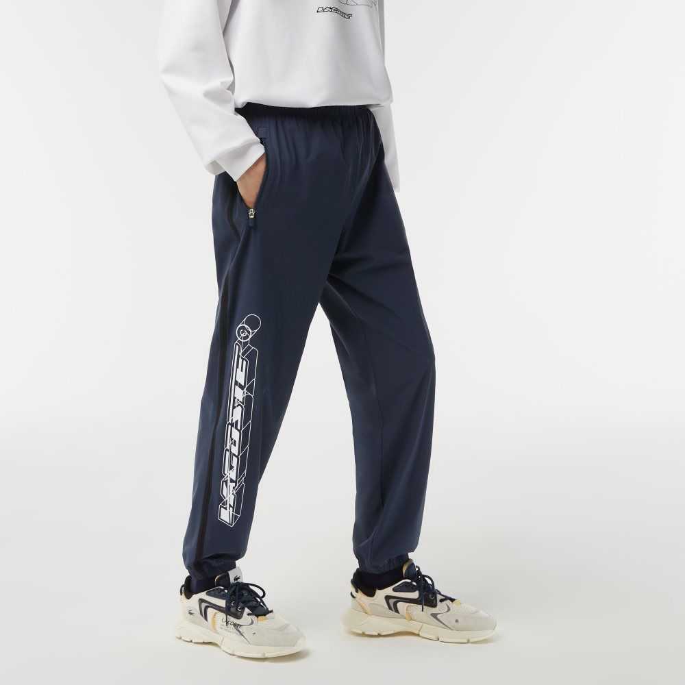 Blue Lacoste Waterproof Stretch Track Pants | VCJPDK-614