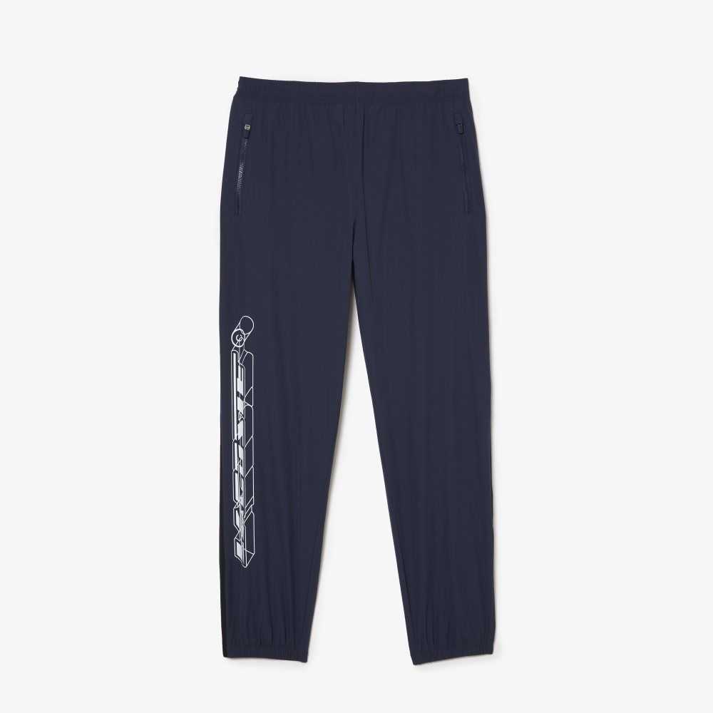 Blue Lacoste Waterproof Stretch Track Pants | VCJPDK-614