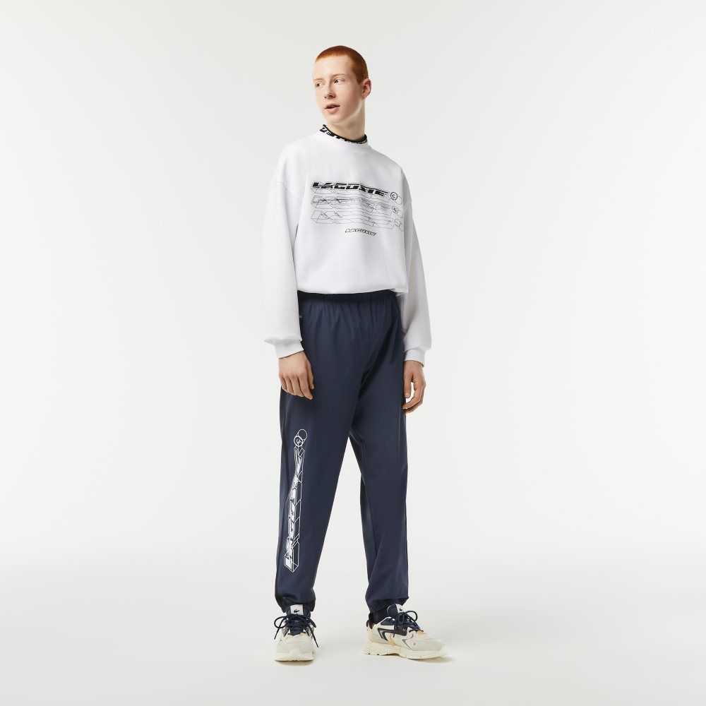 Blue Lacoste Waterproof Stretch Track Pants | VCJPDK-614