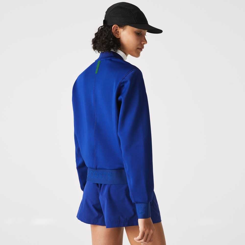 Blue Lacoste Zip-Up Teddy Jacket | CUYABD-849