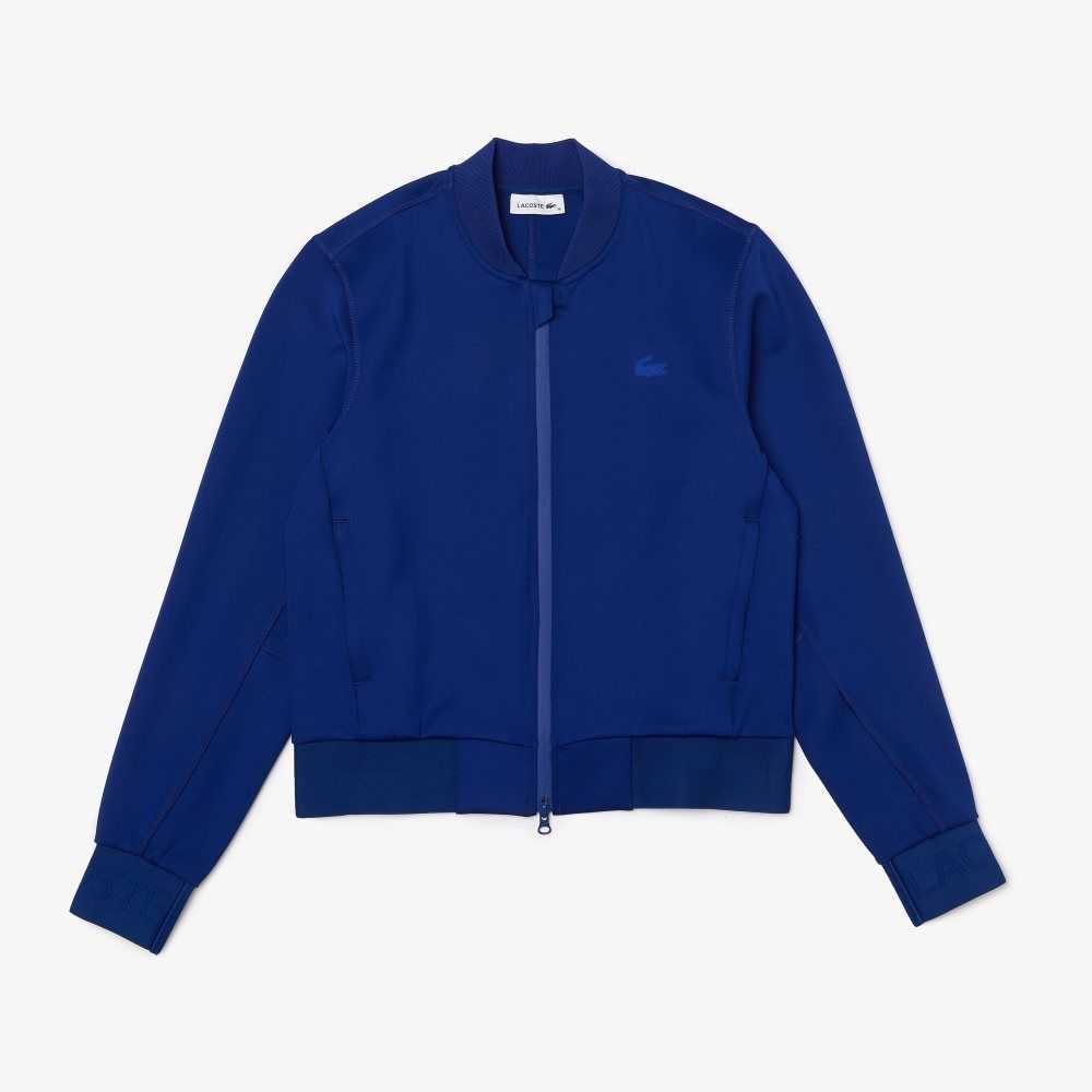 Blue Lacoste Zip-Up Teddy Jacket | CUYABD-849