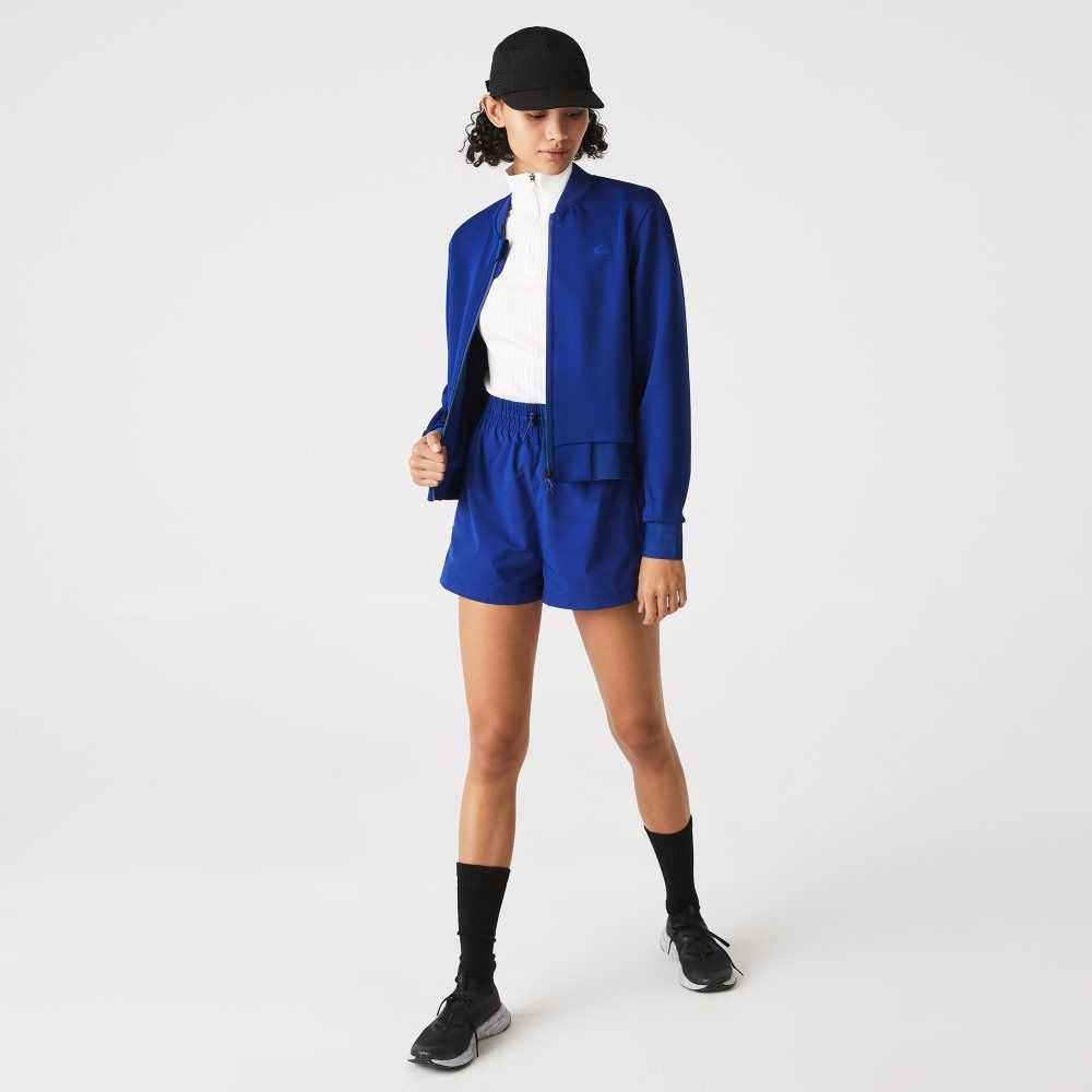 Blue Lacoste Zip-Up Teddy Jacket | CUYABD-849