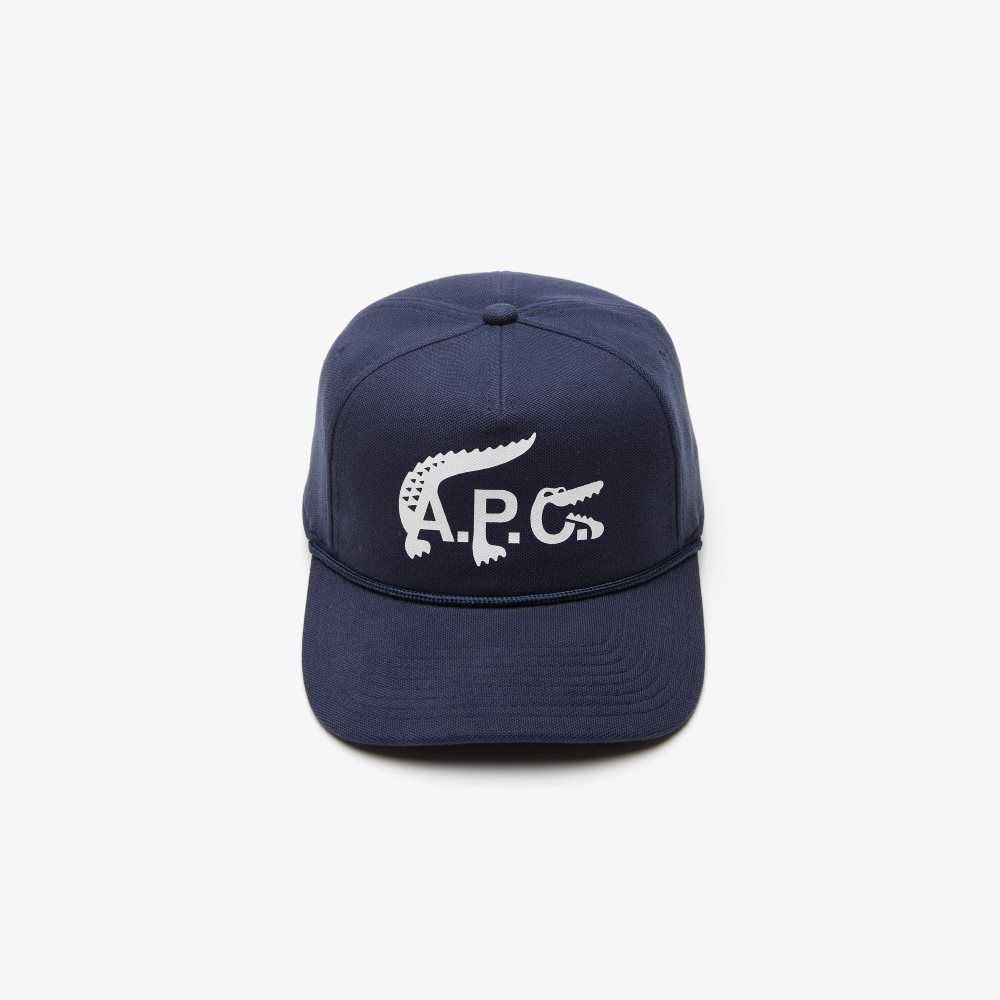 Blue Lacoste x A.P.C. Organic Cotton Cap | VUAQZE-816