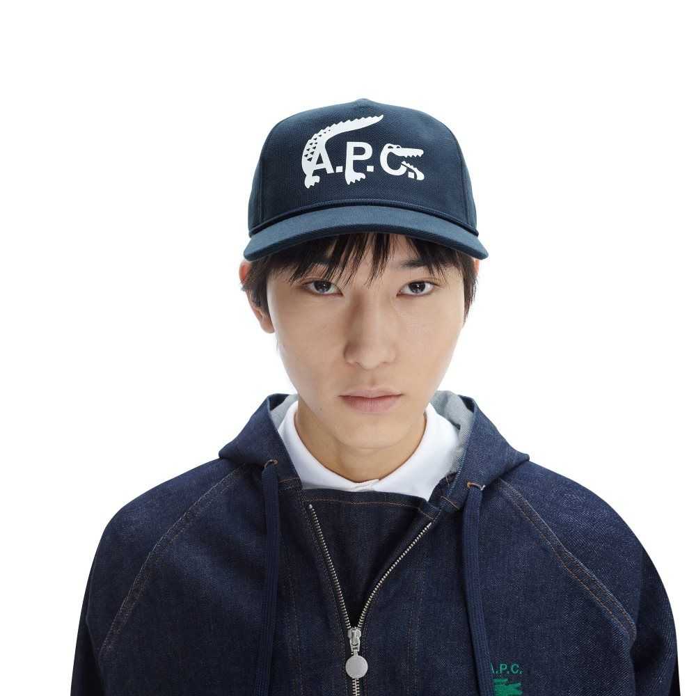 Blue Lacoste x A.P.C. Organic Cotton Cap | VUAQZE-816