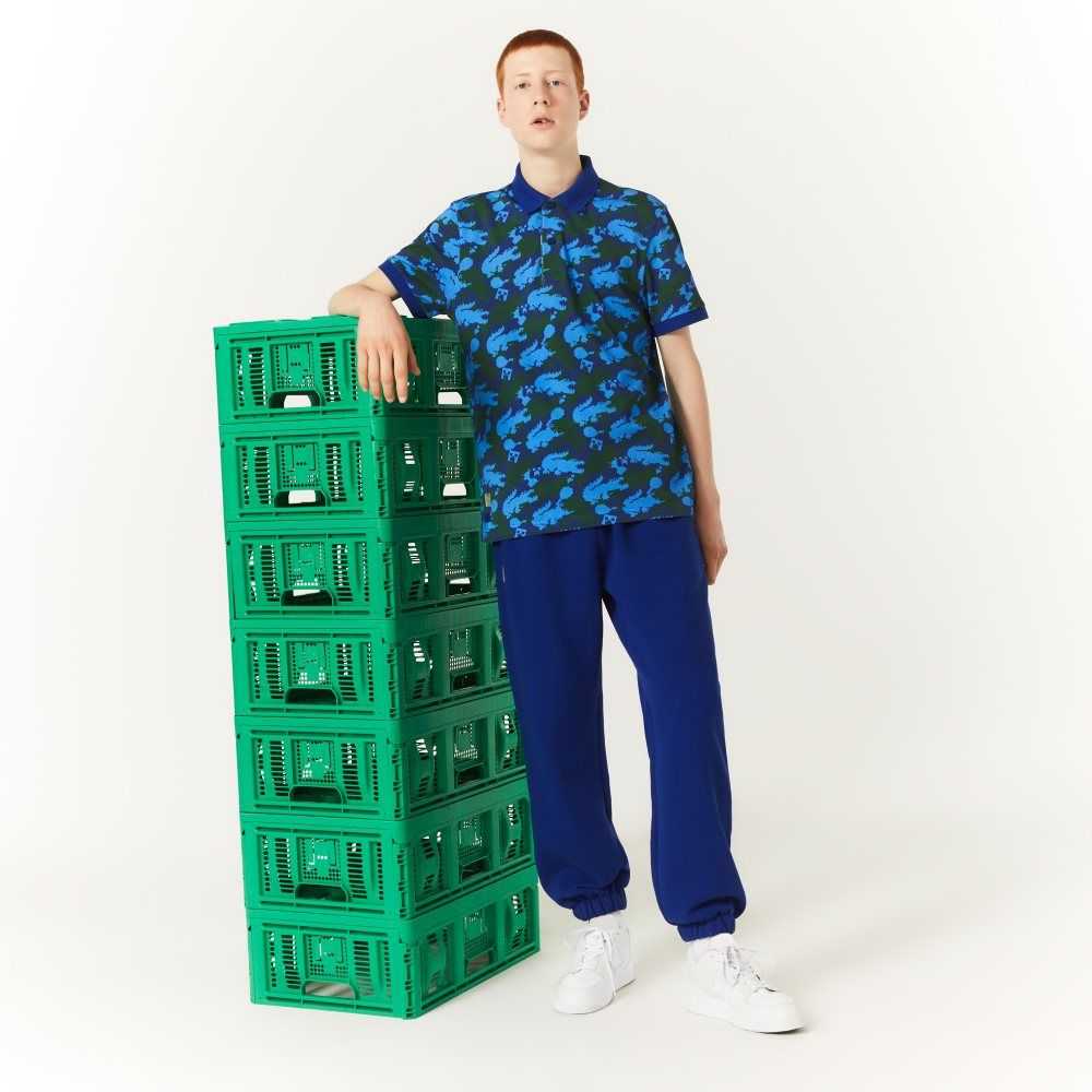 Blue Lacoste x Minecraft Organic Cotton Fleece Jogging Pants | DAQLIF-794