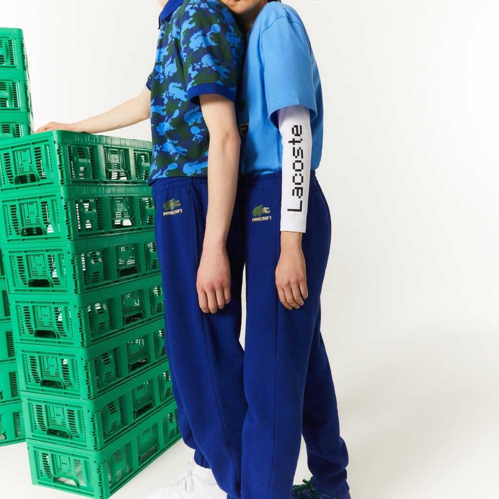 Blue Lacoste x Minecraft Organic Cotton Fleece Jogging Pants | DAQLIF-794