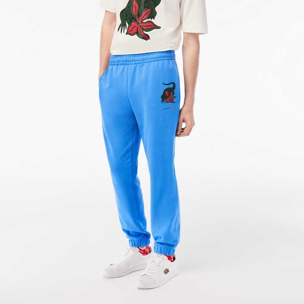 Blue Lacoste x Netflix Croc Print Track Pants | CFXUGQ-971