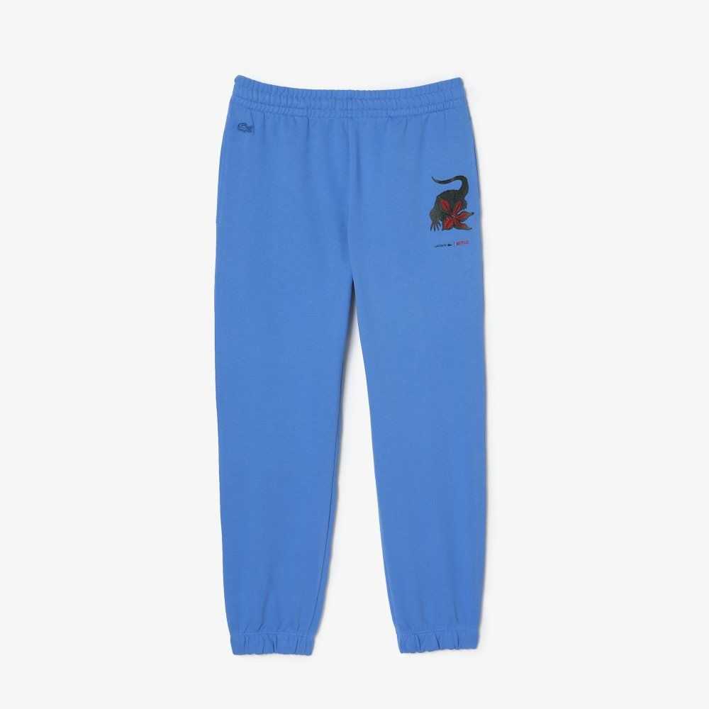 Blue Lacoste x Netflix Croc Print Track Pants | CFXUGQ-971