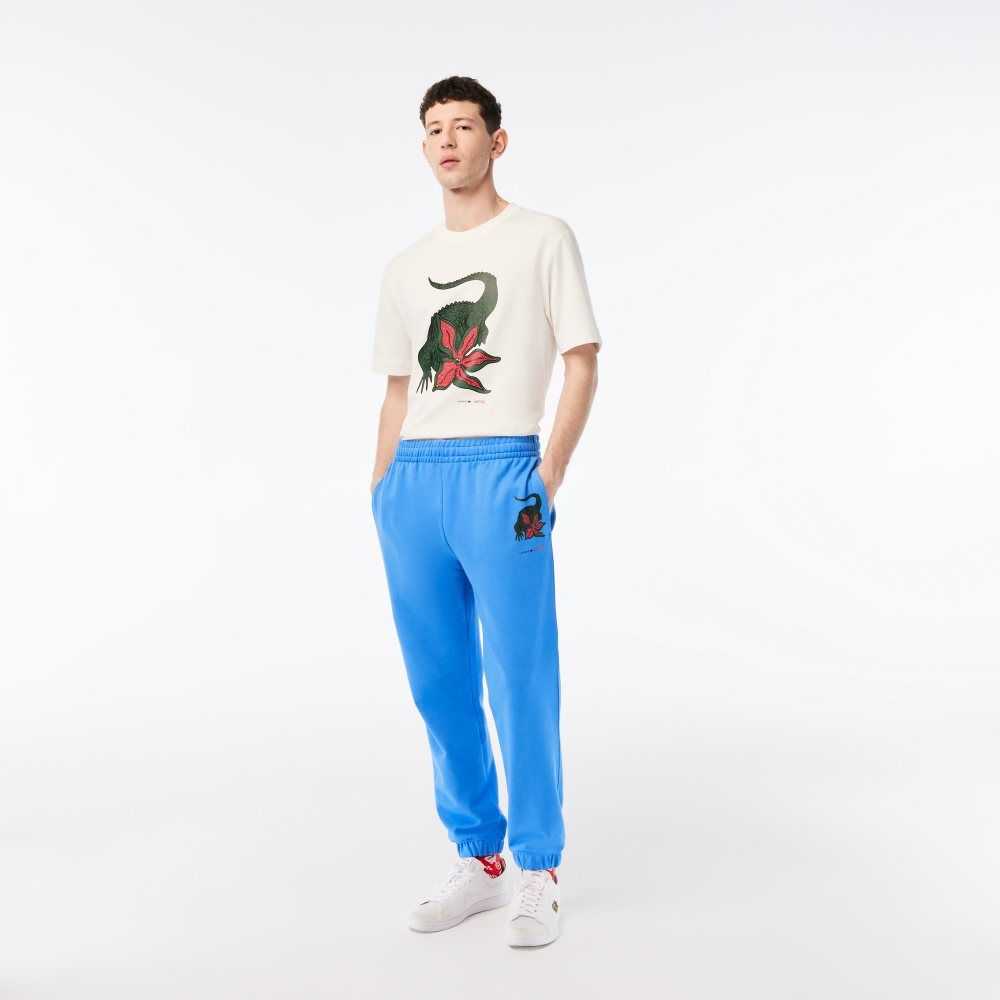 Blue Lacoste x Netflix Croc Print Track Pants | CFXUGQ-971