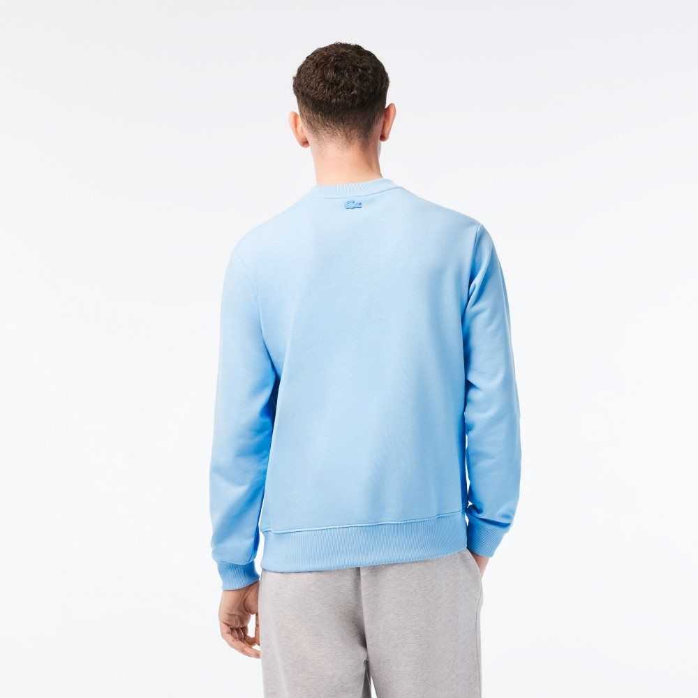 Blue Lacoste x Netflix Organic Cotton Fleece Print Sweatshirt | WNCIPS-862