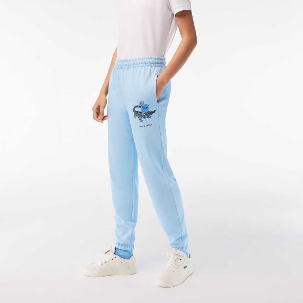 Blue Lacoste x Netflix Super Soft Track Pants | CMEKGH-830