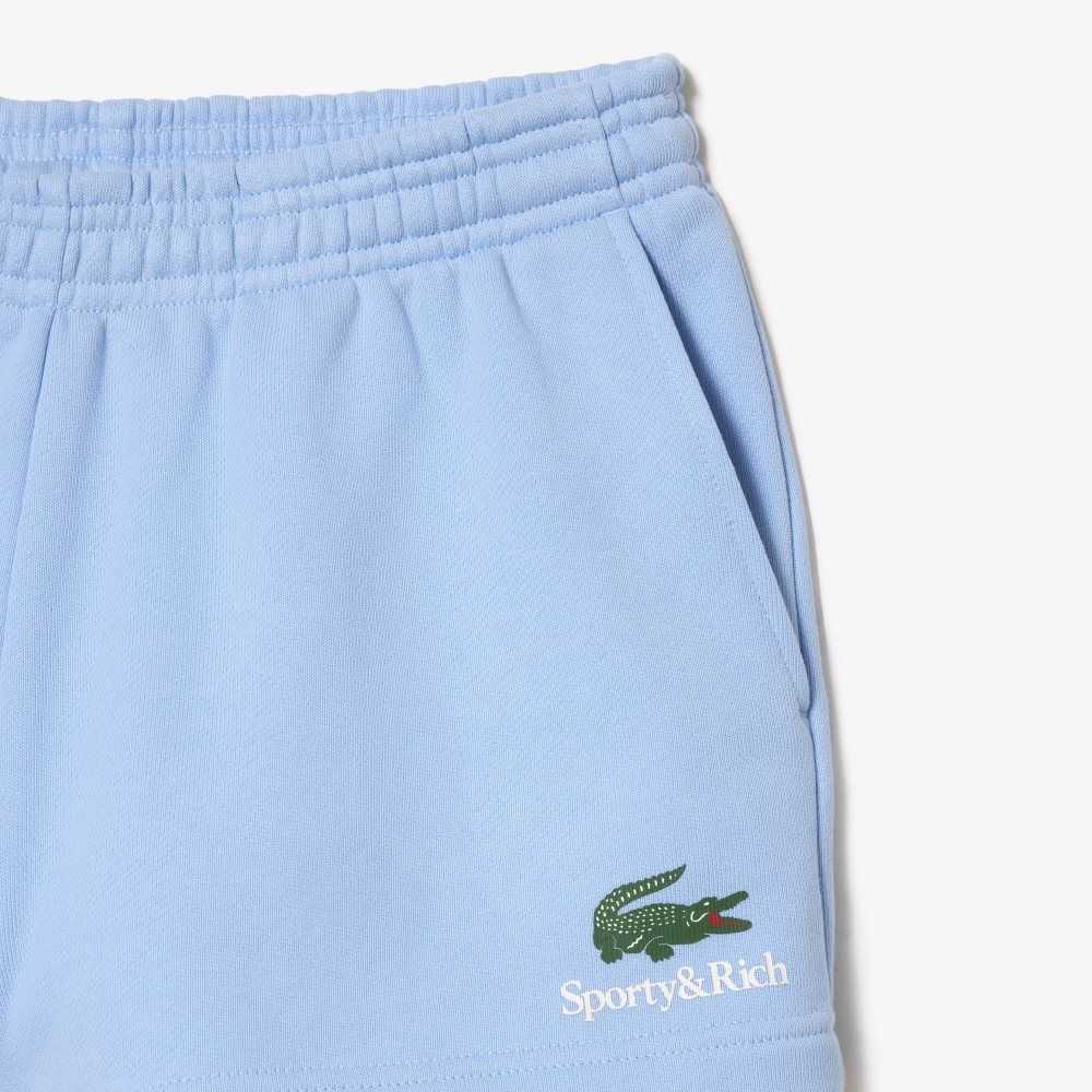 Blue Lacoste x Sporty & Rich Fleece Shorts | XHPCTW-071