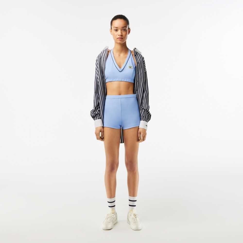 Blue Lacoste x Sporty & Rich Tennis Shorts | GNXUBW-542