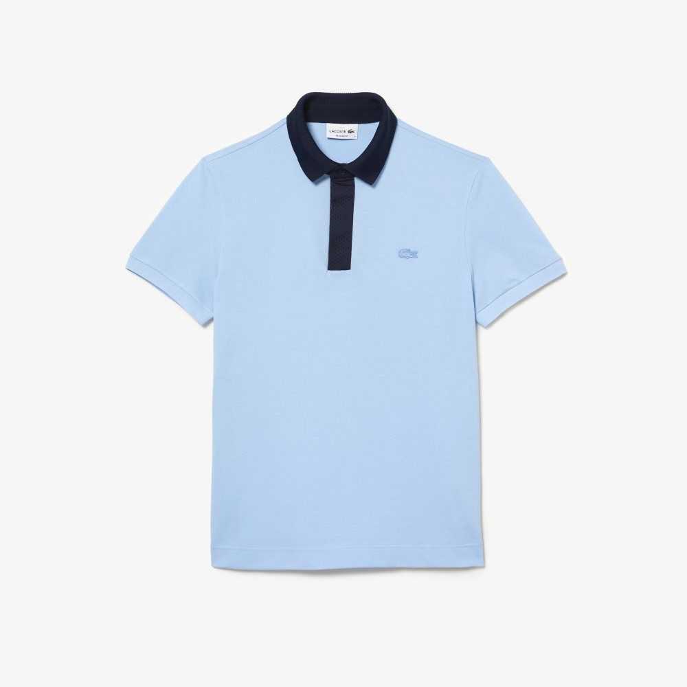 Blue / Navy Blue Lacoste Smart Paris Polo with cotton Petit Pique | SNCWTQ-568