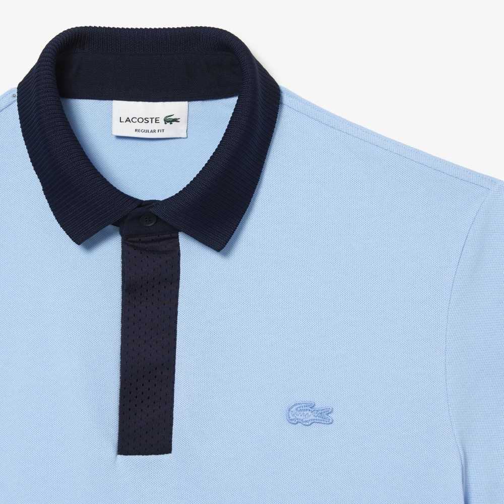 Blue / Navy Blue Lacoste Smart Paris Polo with cotton Petit Pique | SNCWTQ-568