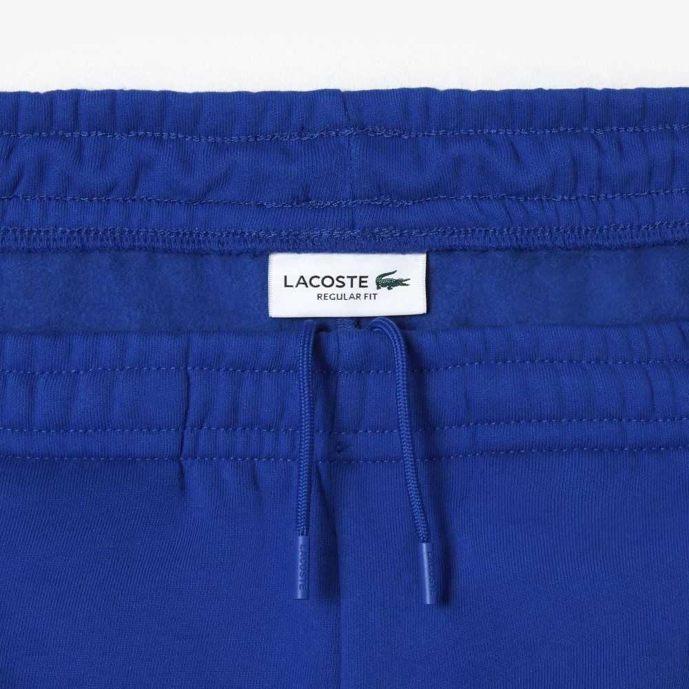 Blue / Navy Blue / White Lacoste Brushed Fleece Colorblock Shorts | IJTOVA-432