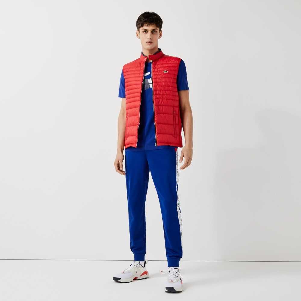 Blue / Red / White Lacoste SPORT Branded Bands Tracksuit Pants | BHGKSP-816