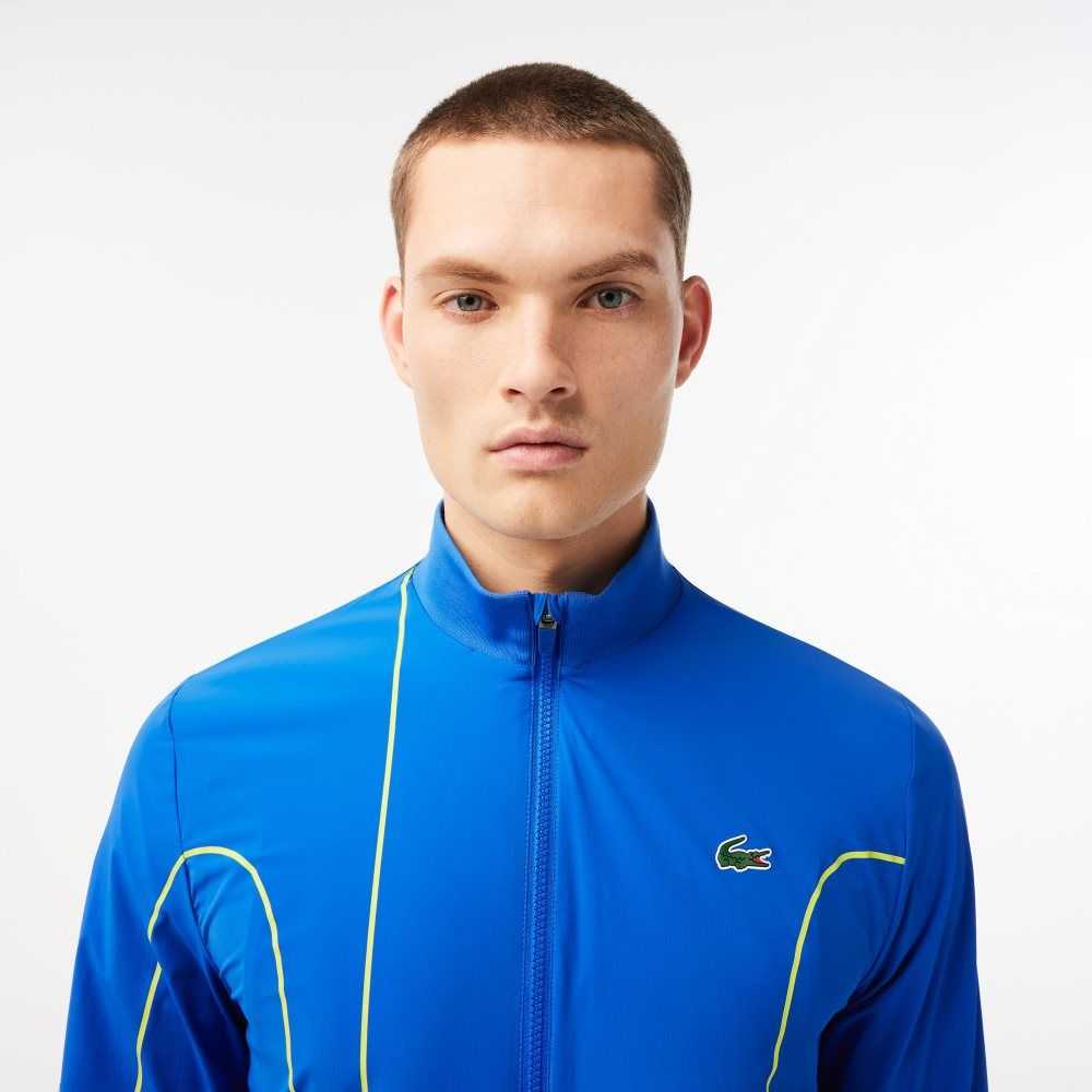 Blue / Yellow Lacoste SPORT x Novak Djokovic Ceremony Jacket | BPNOJT-485