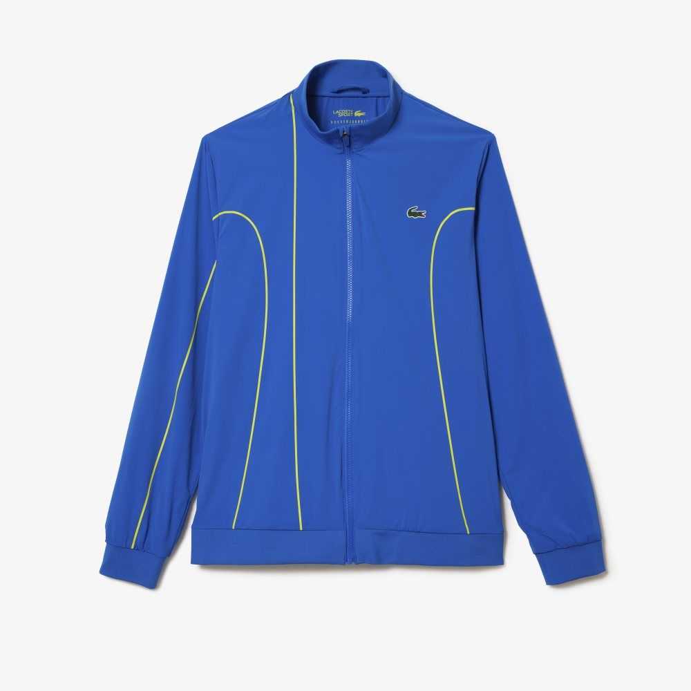 Blue / Yellow Lacoste SPORT x Novak Djokovic Ceremony Jacket | BPNOJT-485