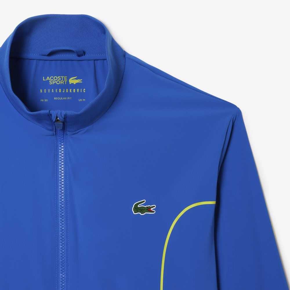 Blue / Yellow Lacoste SPORT x Novak Djokovic Ceremony Jacket | BPNOJT-485