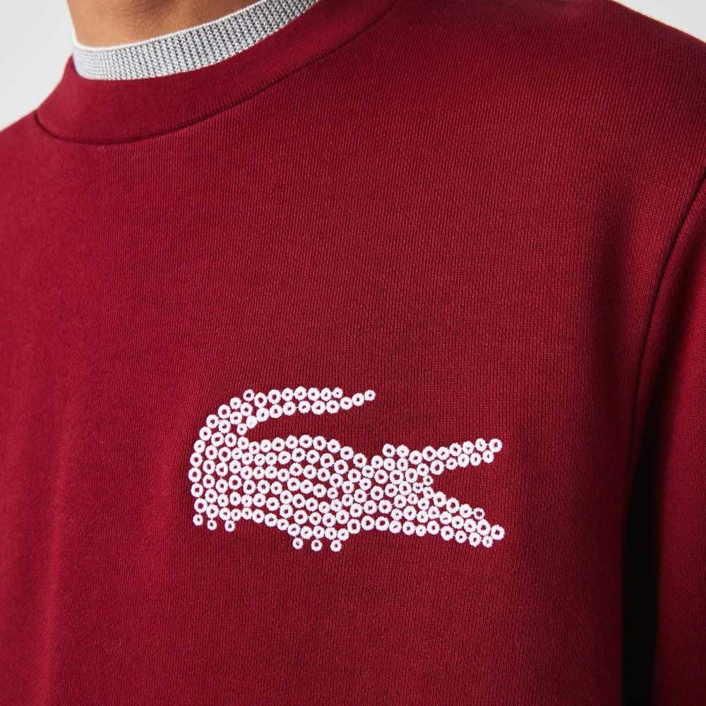 Bordeaux Lacoste Made In France Organic Cotton Fleece Sweatshirt | IPAVMW-905