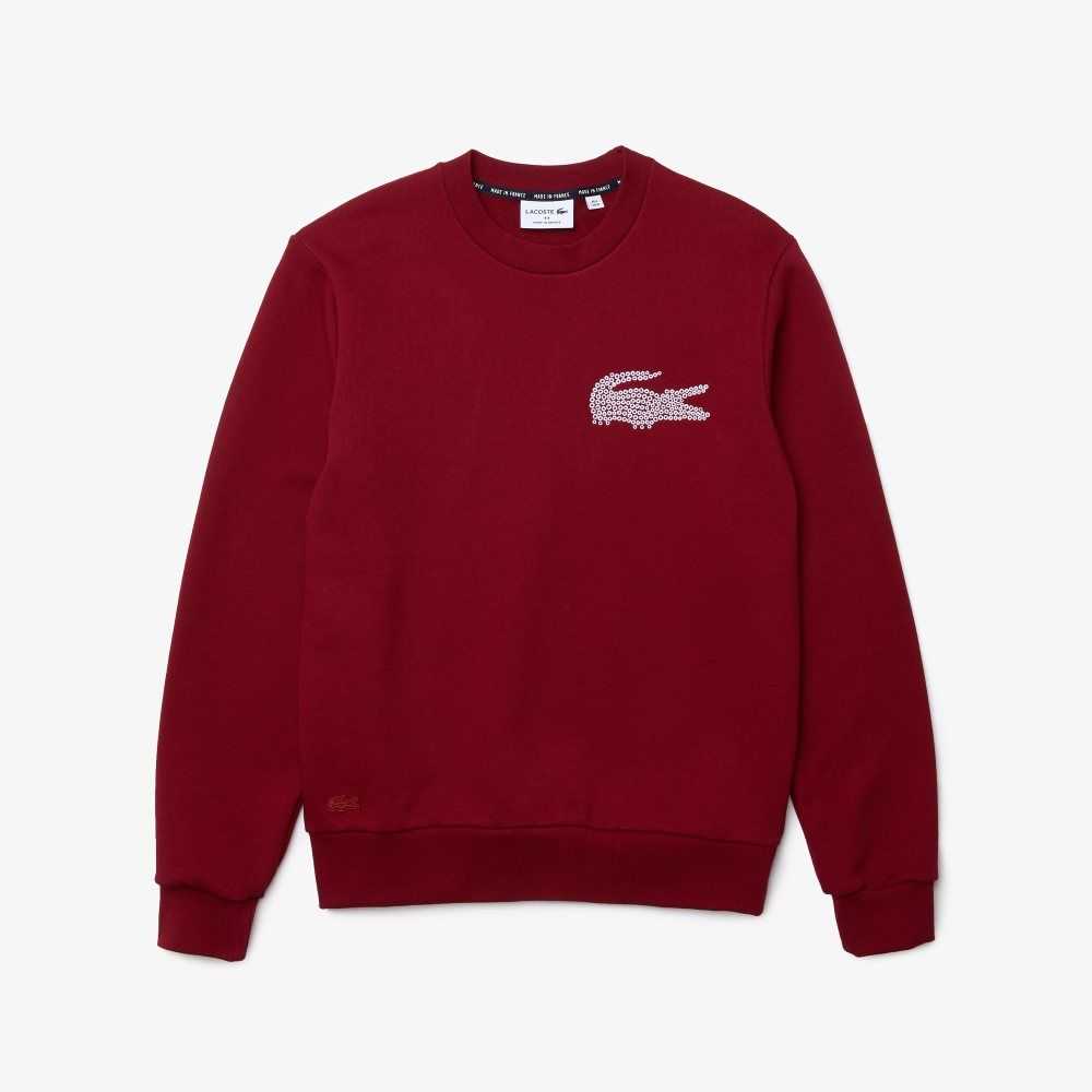 Bordeaux Lacoste Made In France Organic Cotton Fleece Sweatshirt | IPAVMW-905