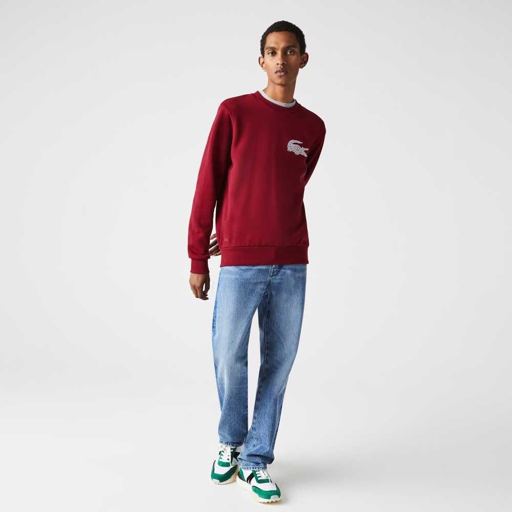 Bordeaux Lacoste Made In France Organic Cotton Fleece Sweatshirt | IPAVMW-905