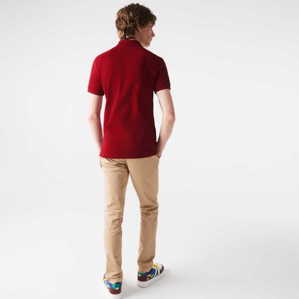 Bordeaux Lacoste Original L.12.12 Slim Fit Petit Pique Cotton Polo | TEOBHF-972