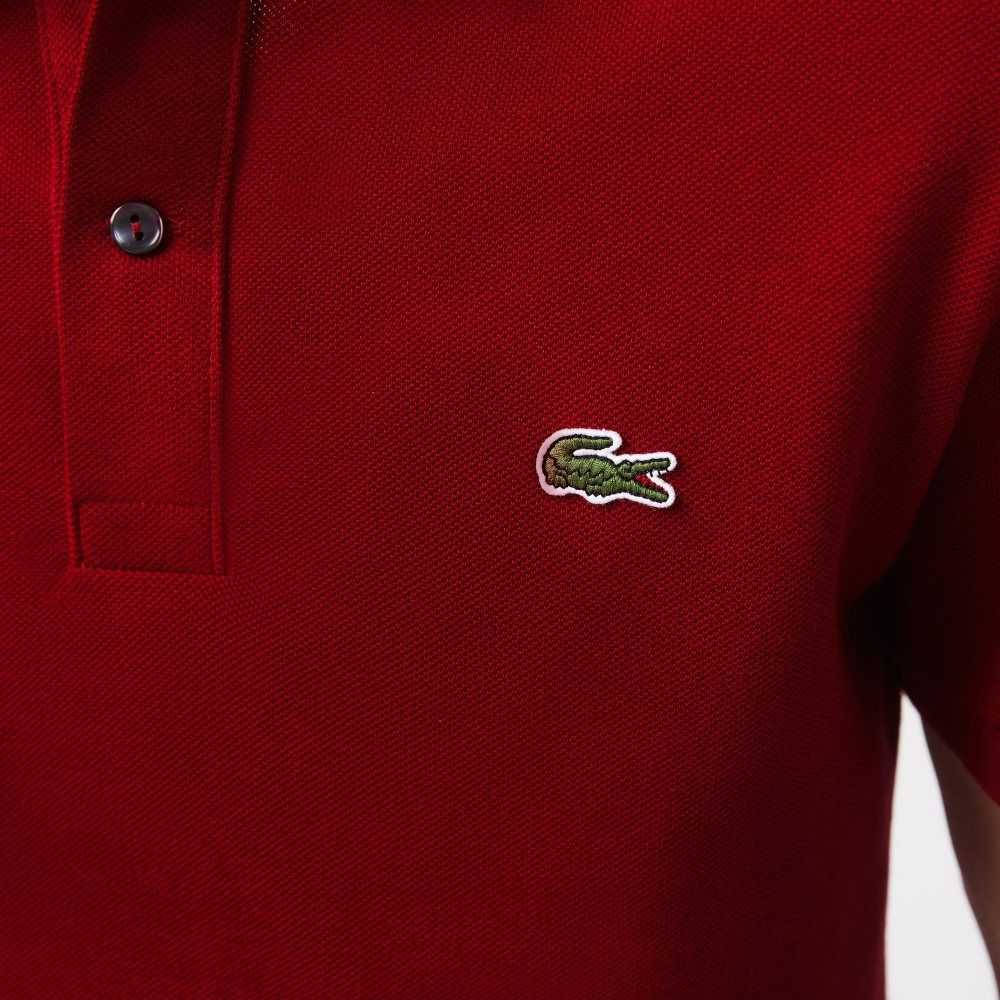 Bordeaux Lacoste Original L.12.12 Slim Fit Petit Pique Cotton Polo | TEOBHF-972